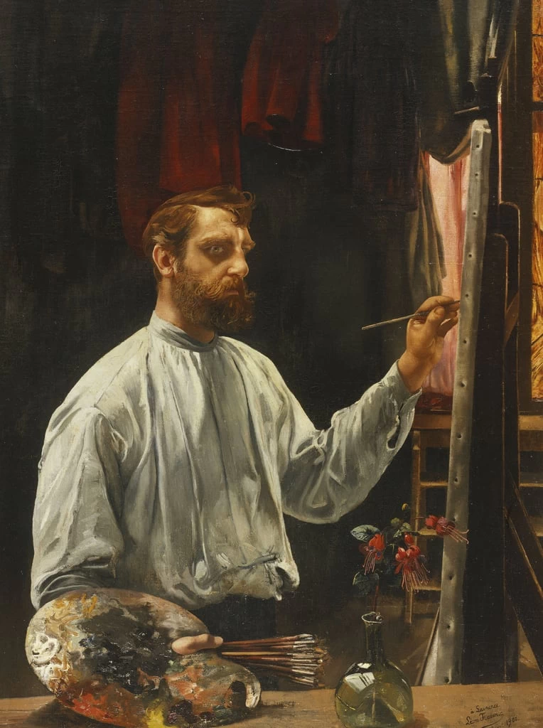 Autoritratto in piedi al suo cavalletto, 1900
